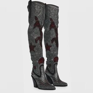 Azalea Wang Jolee Rhinestone Boots